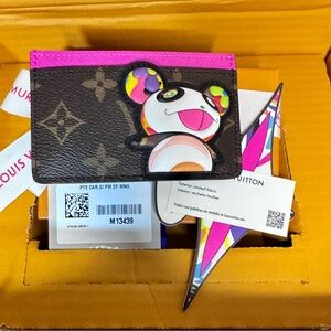 Louis Vuitton Pink Panda Murakami Monogram 20th Anniversary Card Holder